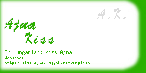 ajna kiss business card